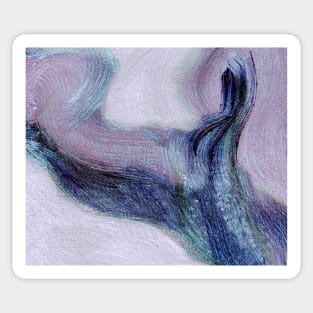 Blue Purple Violet Abstract Art Sticker